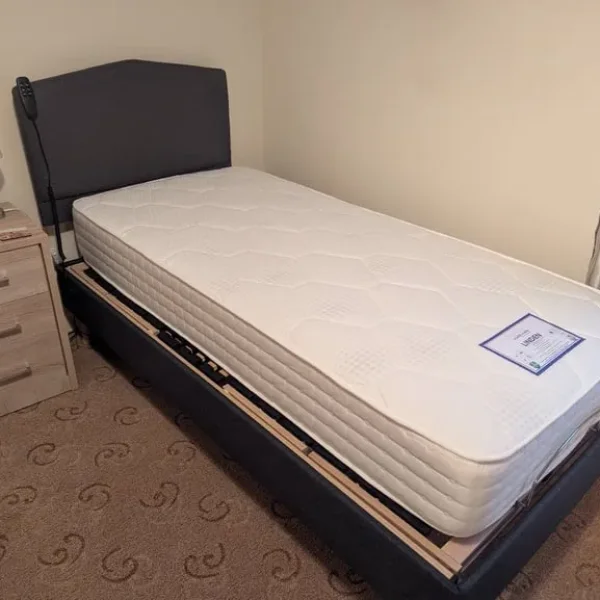 Adjust-a-Bed 3ft single adjustable electric bed with mattress and headboard