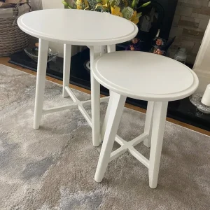 Nest Of 2 Round White 65Tables