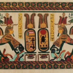 Vintage Egyptian Papyrus Print With Certificate. - Image 2