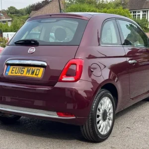 2016 Fiat 500 1.2 Lounge Euro 6 (s/s) 3dr Hatchback Petrol Manual - Image 4