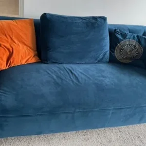 Blue 3 seater sofa - Image 2