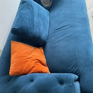 Blue 3 seater sofa - Image 3