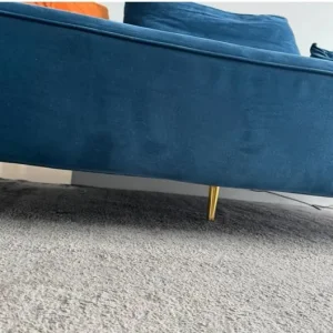 Blue 3 seater sofa - Image 4