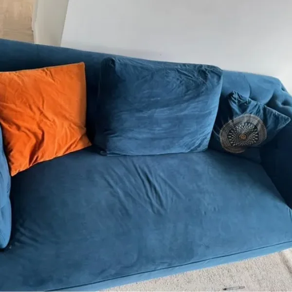 Blue 3 seater sofa