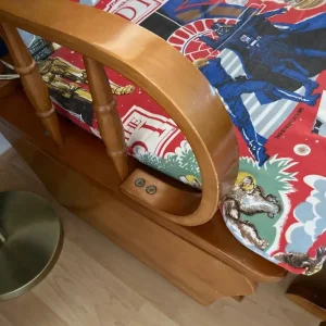 Nursing chair and footstool gliding rocking Star Wars or cream cover - Image 3