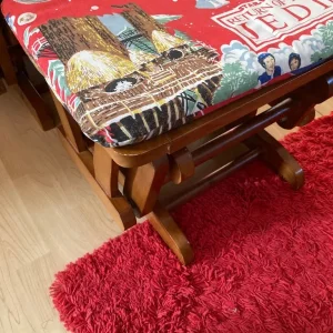 Nursing chair and footstool gliding rocking Star Wars or cream cover - Image 4