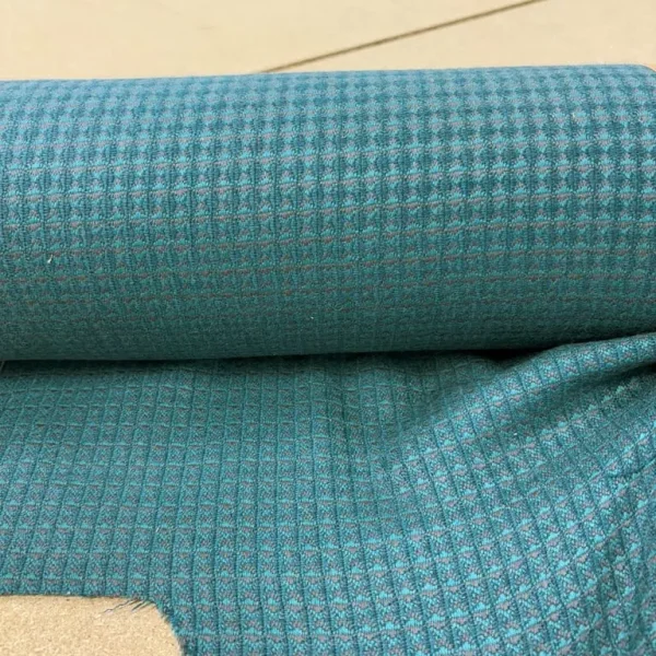 10 metre roll of green tartan type cloth