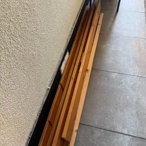 Two wooden frame beds for sale - Image 2