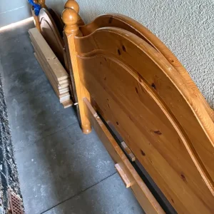 Two wooden frame beds for sale