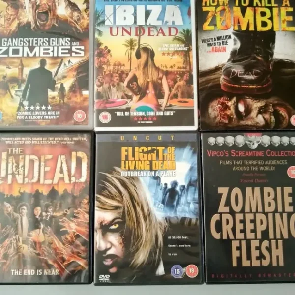 Bundle of 6 zombie movies