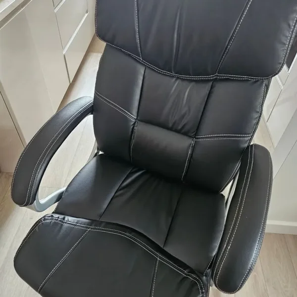 Black leather/leatherette office chair