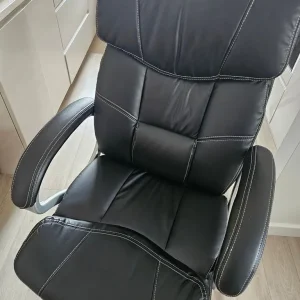 Black leather/leatherette office chair