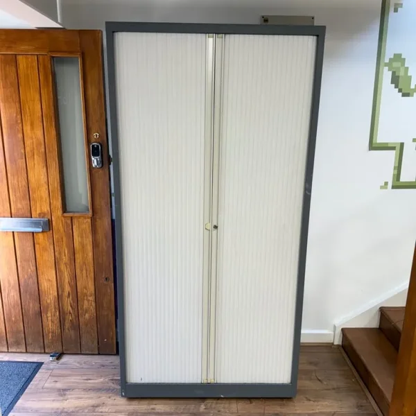 FREE DELIVERY A4 EuroTambour Tall Cupboard with 4 Shelves w/ sliding door, in good condition