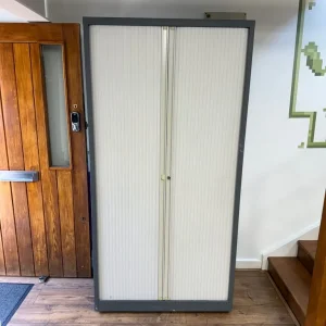 FREE DELIVERY A4 EuroTambour Tall Cupboard with 4 Shelves w/ sliding door, in good condition