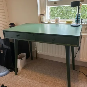 Beautiful dark green desk - Image 2