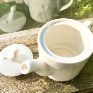 Royal horticulture society - cute little teapot, bird lid. White. Has been on display only - Image 4