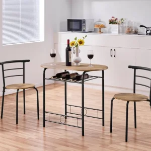 Modern dining table with two chairs - Image 5