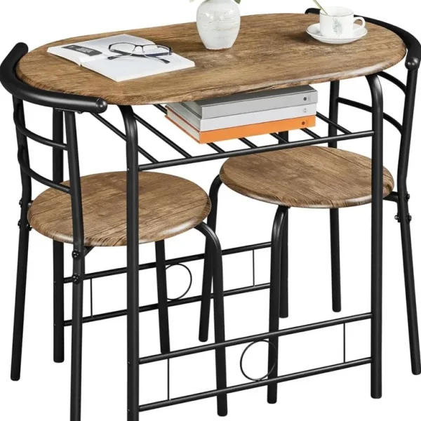 Modern dining table with two chairs