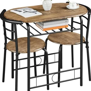 Modern dining table with two chairs