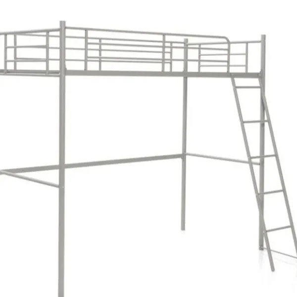 Silver metal loft bed / high sleeper bed