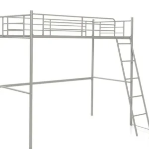 Silver metal loft bed / high sleeper bed
