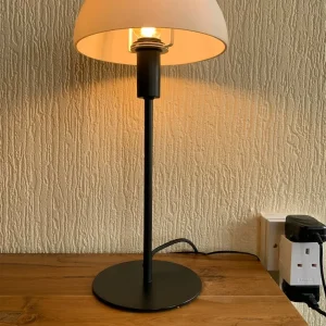Glass Table Lamp and Bulb - Image 3