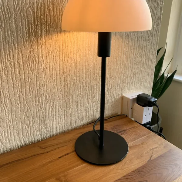 Glass Table Lamp and Bulb