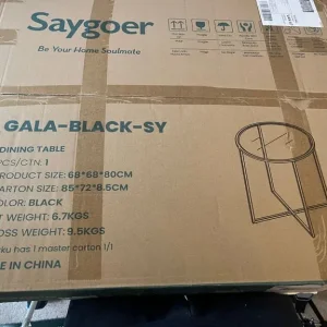 Saygoer Glass Dining Table - Black - Image 4