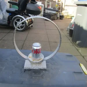 3 X Large Decreasing Aluminium Circular Candle Holders - Image 3