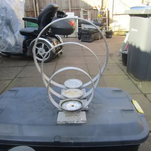 3 X Large Decreasing Aluminium Circular Candle Holders