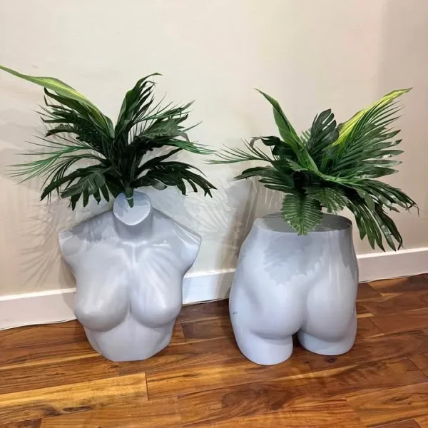 Mannequin bust and bum with foliage - wedding decor