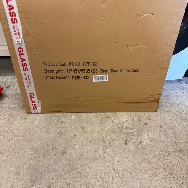 Wren toughened clear glass splash back