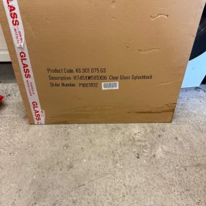 Wren toughened clear glass splash back