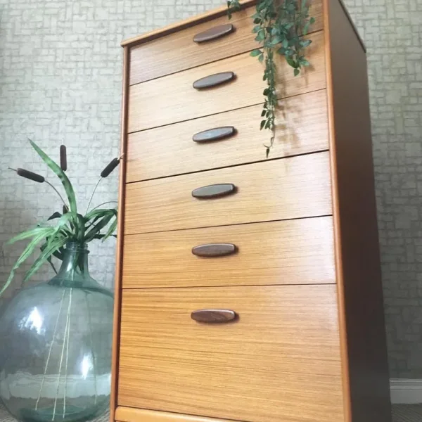 Vintage Mid Century Teak Chest of Drawers by Austinsuite