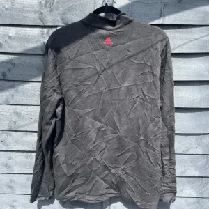 adidas Men's Long Sleeve Quarter Zip Golf Top, Size Large, Black - Image 2