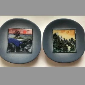 Helja Liukko-Sundstrom two wall plaques 11cm