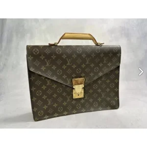 Louis Vuitton Vintage Monogram Brown Leather Document Holder