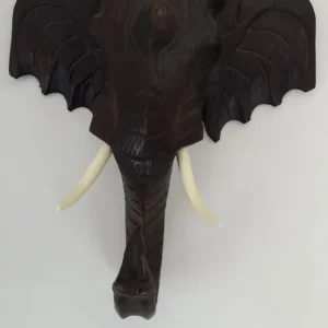 Wooden elephant wall ornament