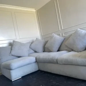 Corner sofa with food stool - Image 4