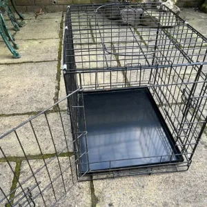 Black Pet Cage DOES NOT FOLD W17in/43cm L23in/59cm H21in/53cm Good condition A498 - Image 2