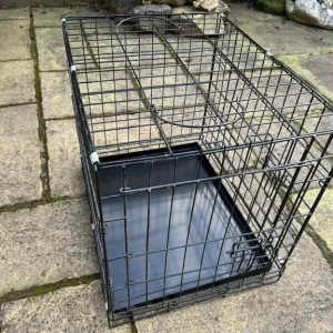 Black Pet Cage DOES NOT FOLD W17in/43cm L23in/59cm H21in/53cm Good condition A498 - Image 3