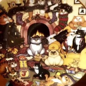 Super selection of cat themed plates, see description for makers etc £2 each 2 for £3 - Image 7