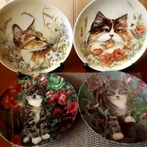 Super selection of cat themed plates, see description for makers etc £2 each 2 for £3