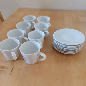 Mika Expresso coffee cups and saucers - set of 8 - Image 3