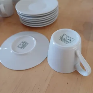 Mika Expresso coffee cups and saucers - set of 8 - Image 4