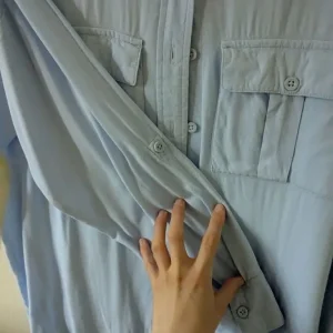 Light blue button-up shirt. Size 10. Atmosphere. - Image 4