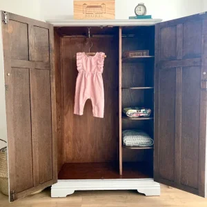 Pretty Antique Hand Painted Wardrobe Delivery Available - Image 5