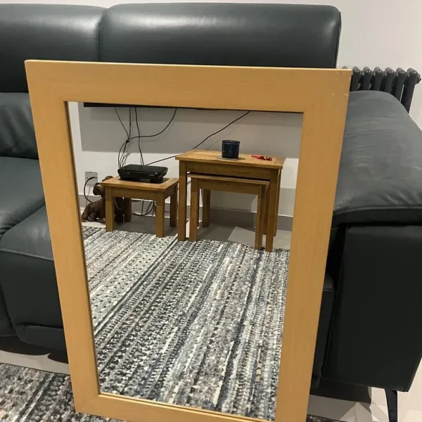 Oak mirror