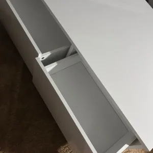 White Gloss Coffee Table - With 4 Drawers - Image 2