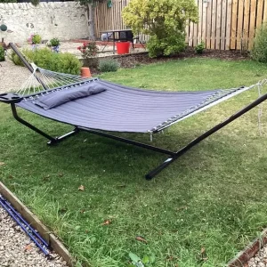 2 Person Hammock with Stand and Cupholder